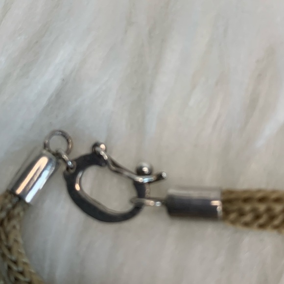 Elegant Gold Rope and Silver Pendant Necklace With Flower - Picture 6 of 6